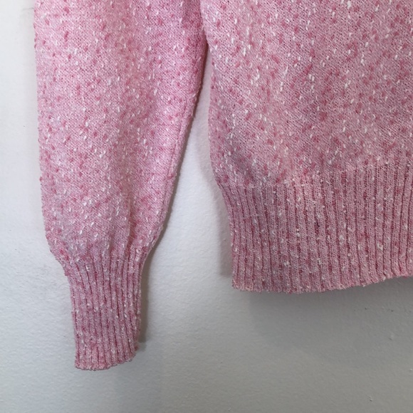 Vintage Candy Pink Keren Made In USA 80s Sweater Small - Picture 11 of 14